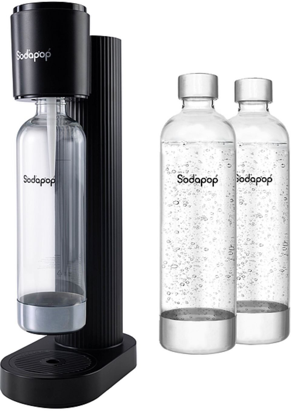 Wassersprudler Cooper, schwarz, 3x 850ml PET-Flasche