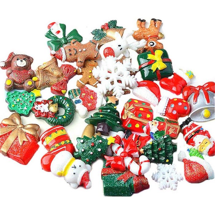 Mmgoqqt Weihnachtsbaumkugel Weihnachten Miniatur Ornamente für Handyhülle Ohrringe Familie