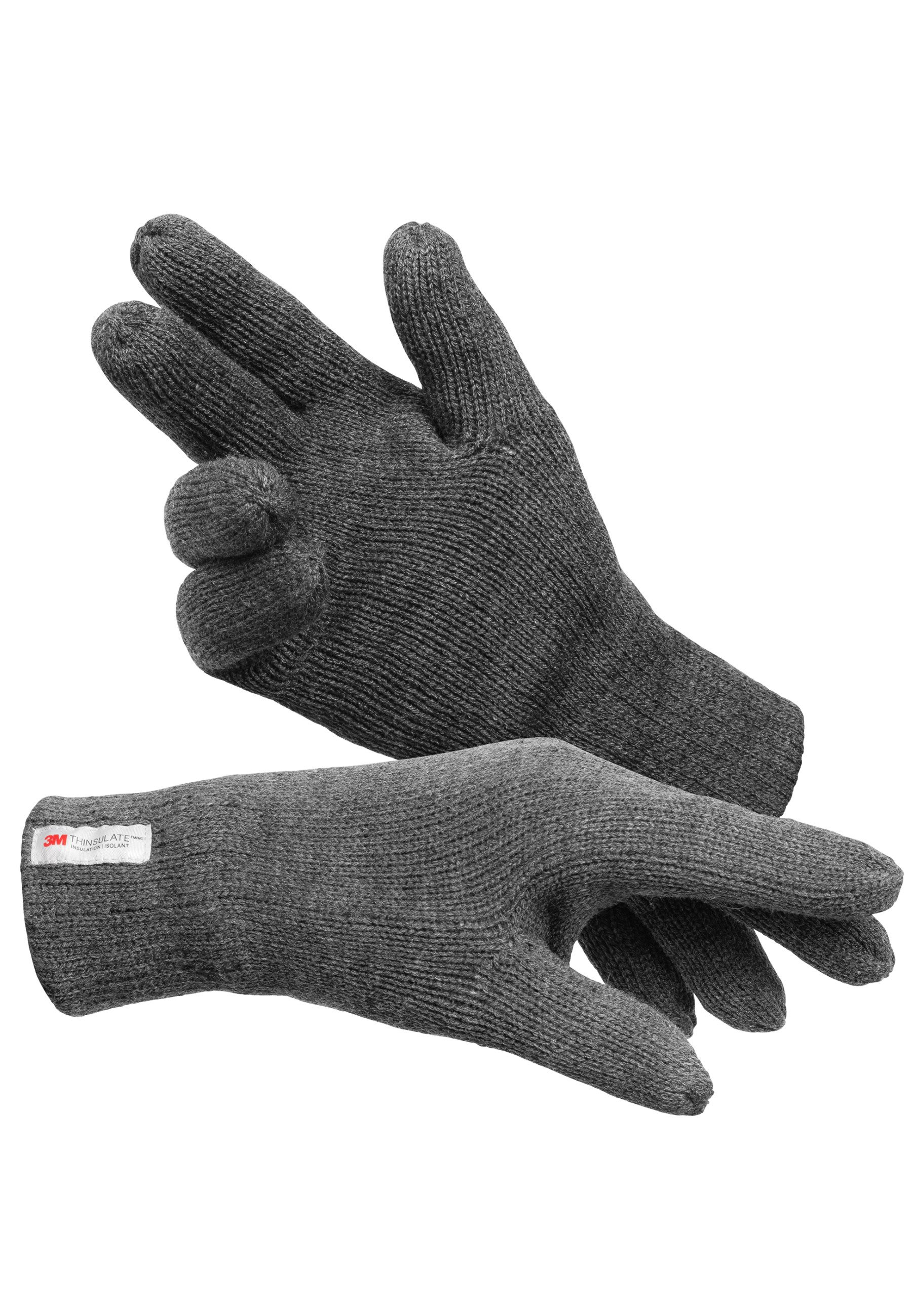 Indicode Strickhandschuhe Herren Jason Herrenhandschuhe Fingerhandschuhe höchste Wärmestufe