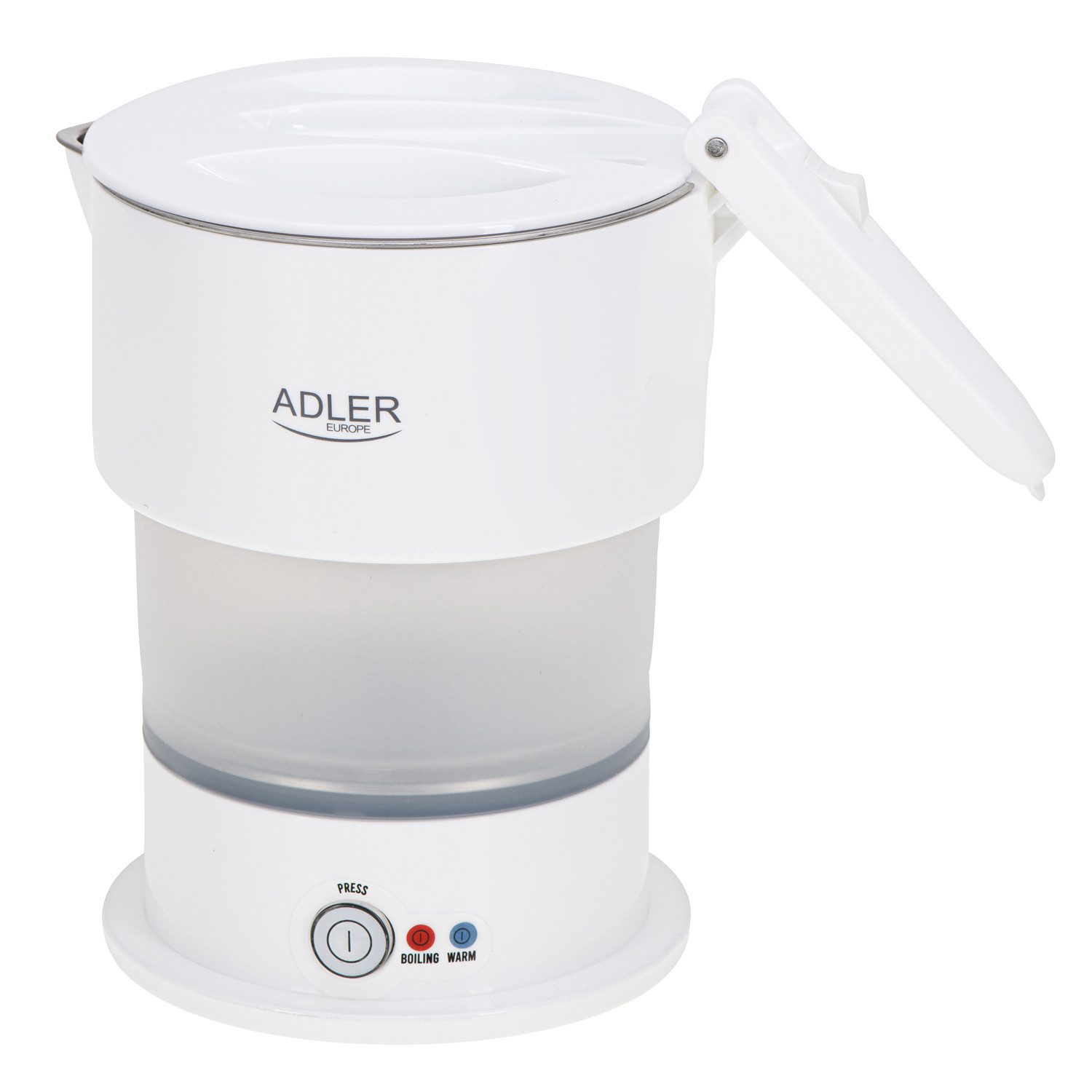 Adler Reise-Wasserkocher Adler AD 1377 Reise-Wasserkocher 0,6 l Silikon weiss