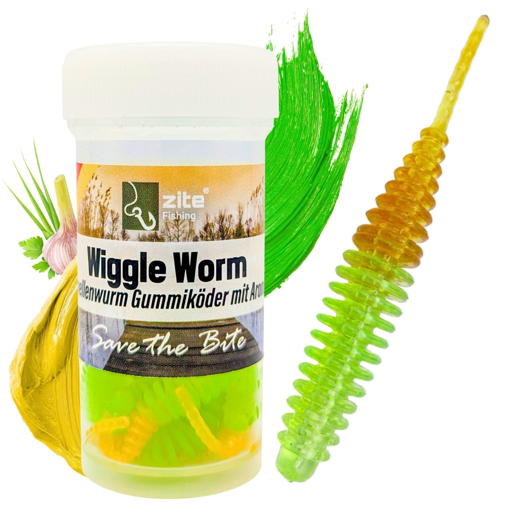 Kunstköder Wiggle Worm Forellenwurm Mix 5,5 cm 10 Stück Gummiköder