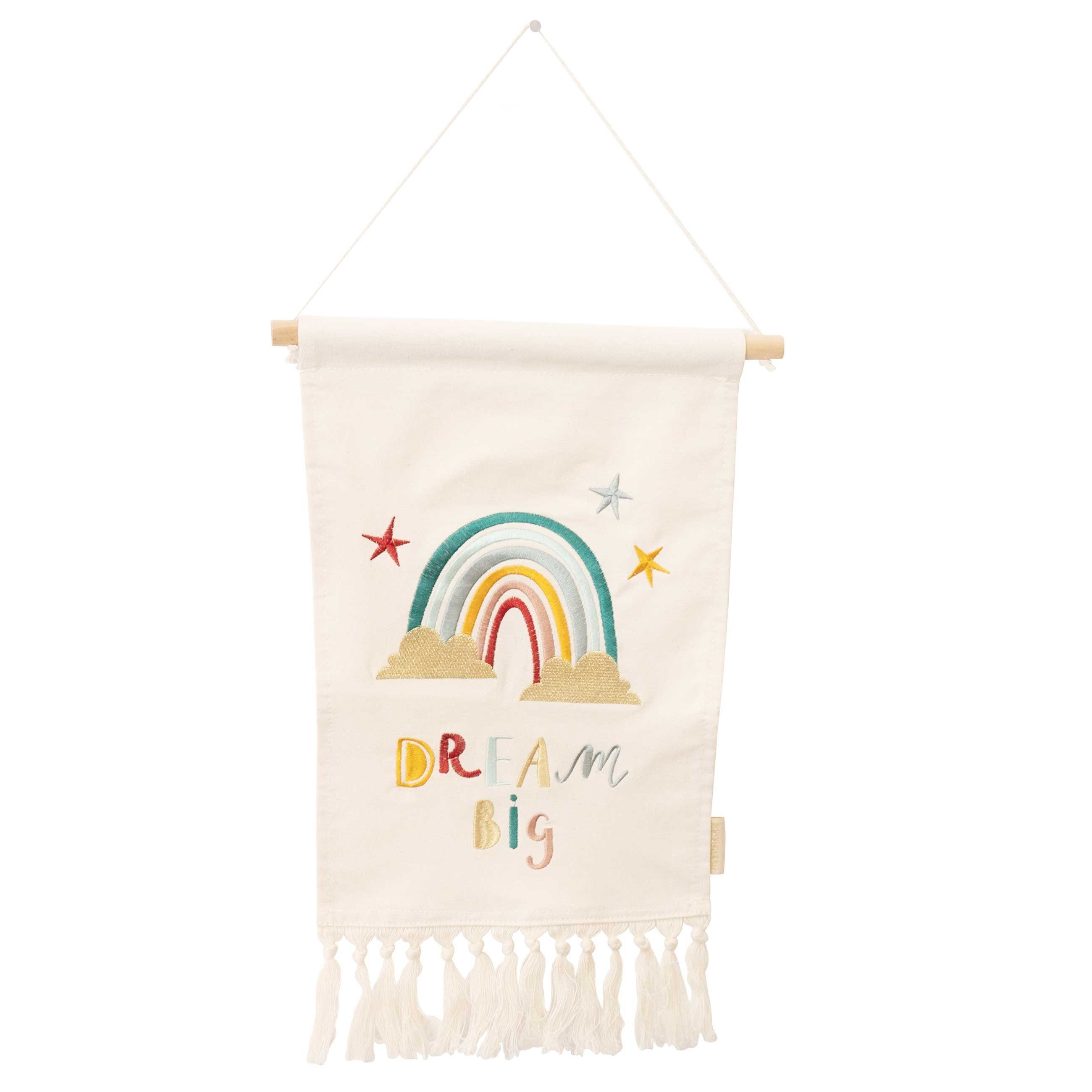 PAPIERDRACHEN Wandteppich Wanddekoration für Kinder aus Stoff - Kinderzimmer - Boho Wandteppich