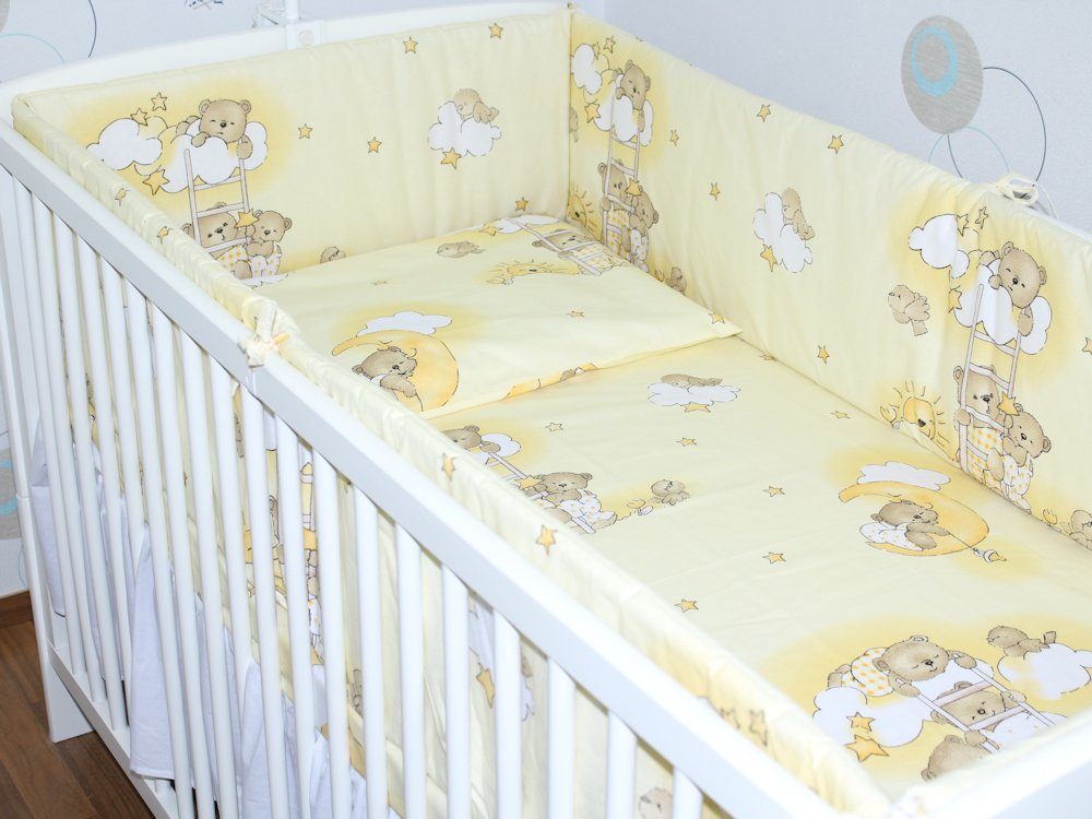 Babybettwäsche Baby Kinder Bettset- 3-5 teiliges mit 420 Nestchen Bettwäsche