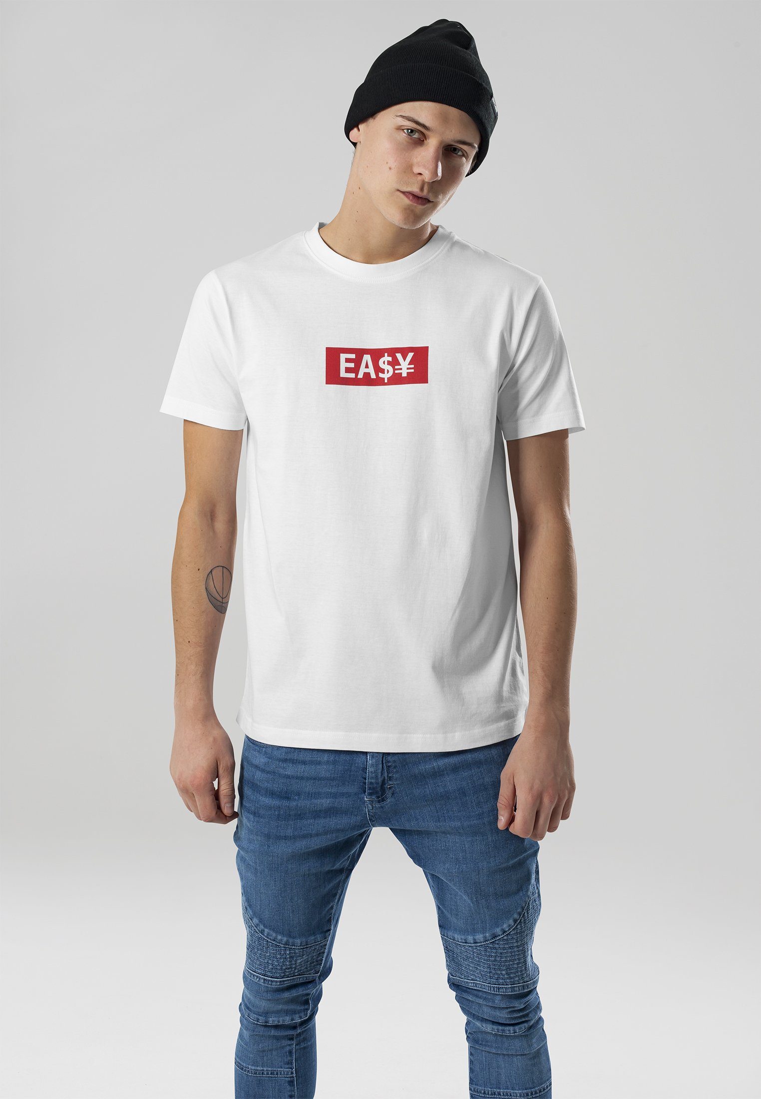 Box Tee (1-tlg) Easy white MisterTee Herren T-Shirt