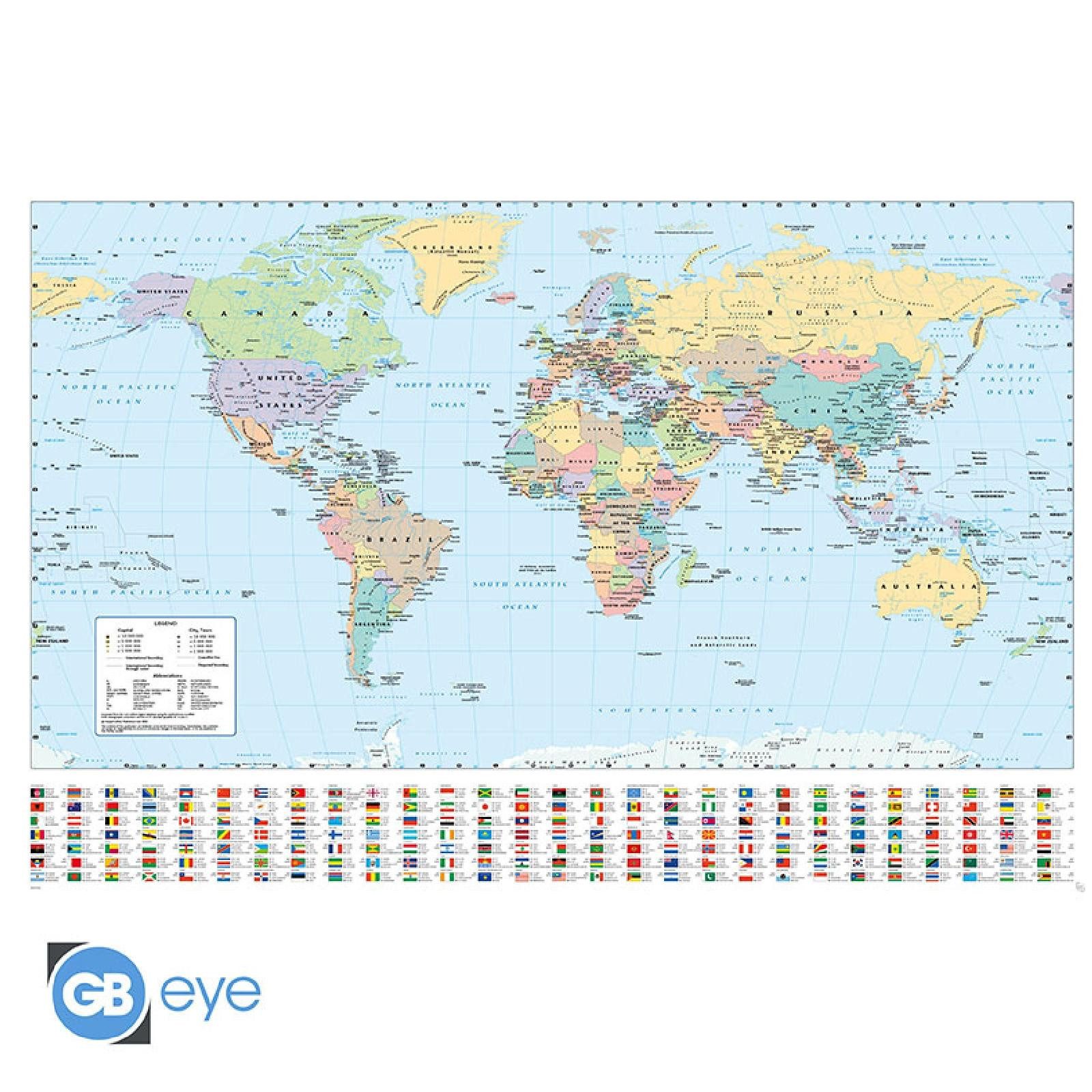 ABYstyle Poster HARPER COLLINS - Poster Maxi 91cmx51cm - World Map 21