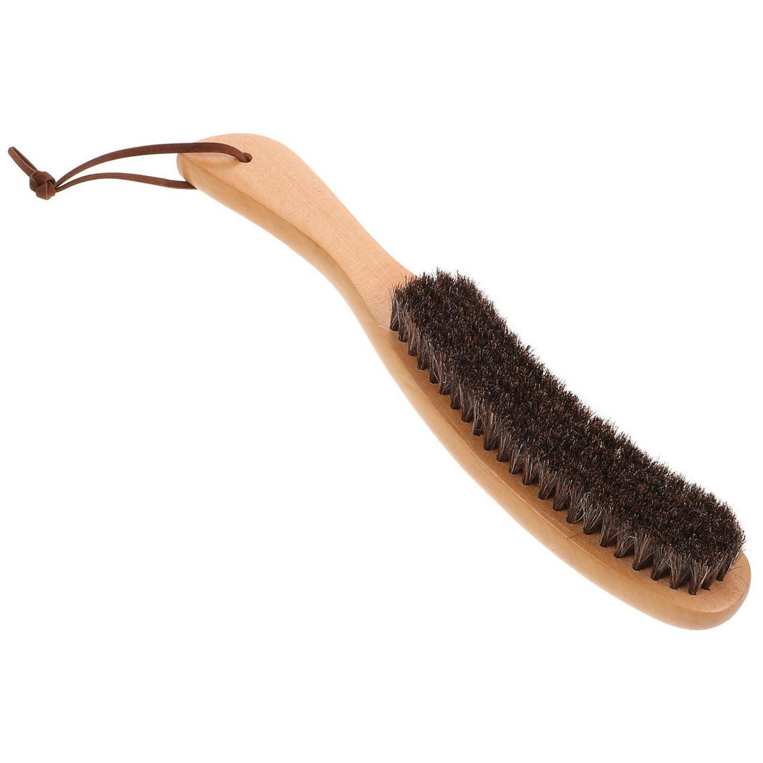 LuxusKollektion Fusselbürste Kleiderbürste Rosshaar mit Holzgriff