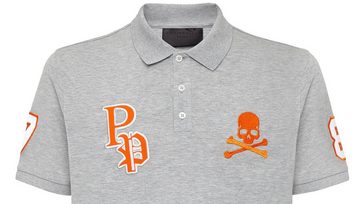 PHILIPP PLEIN Poloshirt PHILIPP PLEIN Polo Shirt Polohemd SS Multi Skull Logo Hemd Polohemd T-