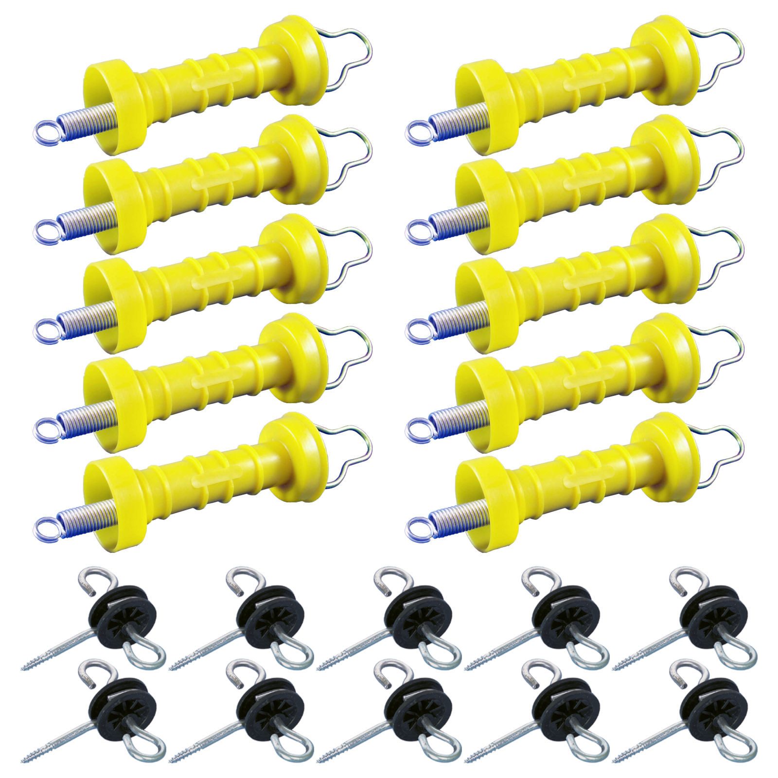Electra Weidenzaun Electra 10x Torgriff Standard, geschlossen, gelb, im Set mit 10x To...