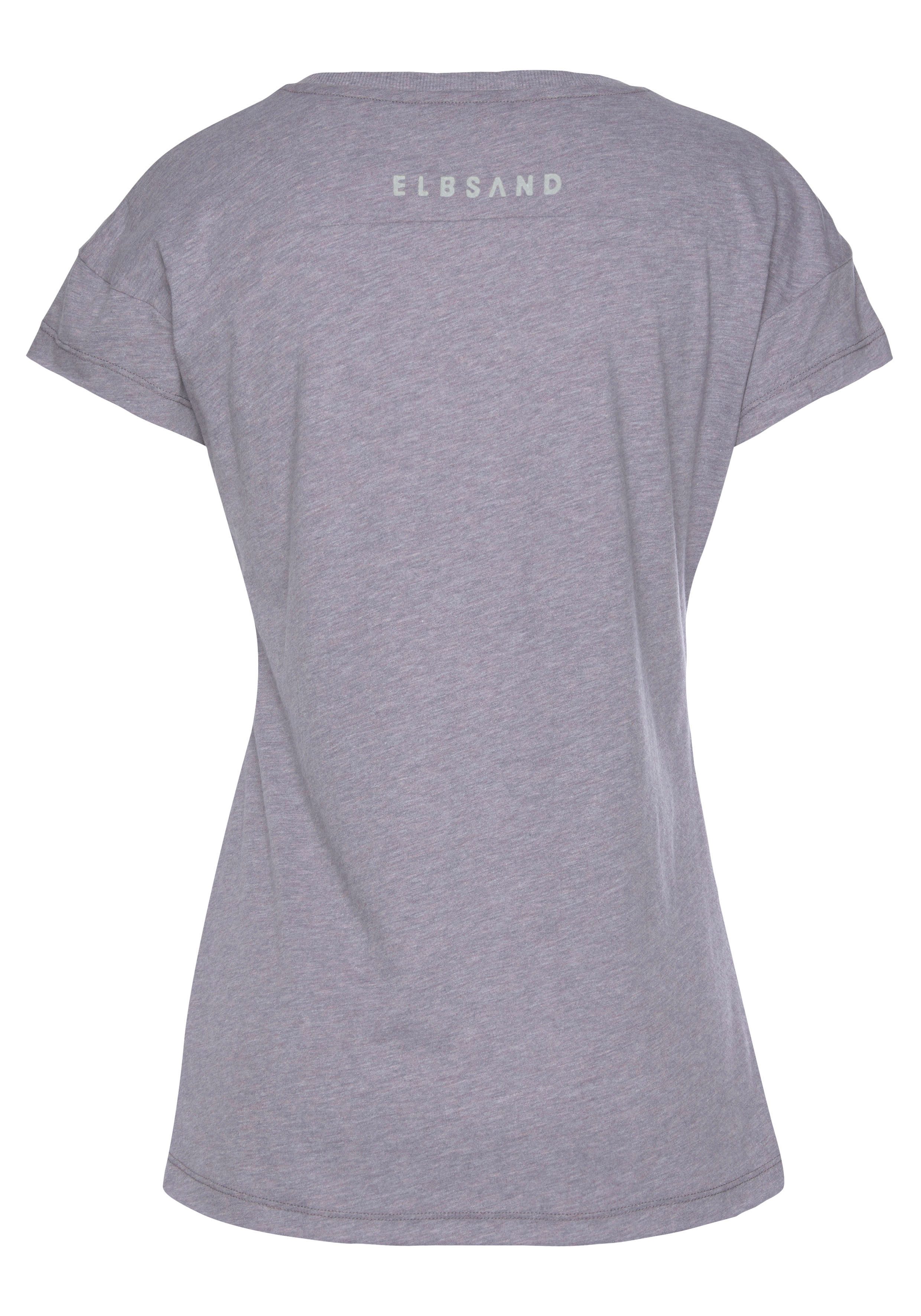 Elbsand T-Shirt Ranva mit Logodruck, Kurzarmshirt aus Baumwoll-Mix, sportlich