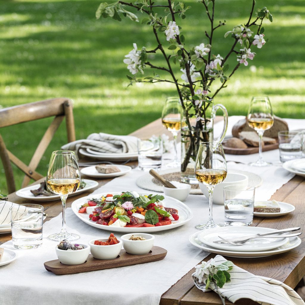 Villeroy & Boch Speiseteller Artesano Original ovaler Teller, 43 x 33 cm, weiß, (1 St)