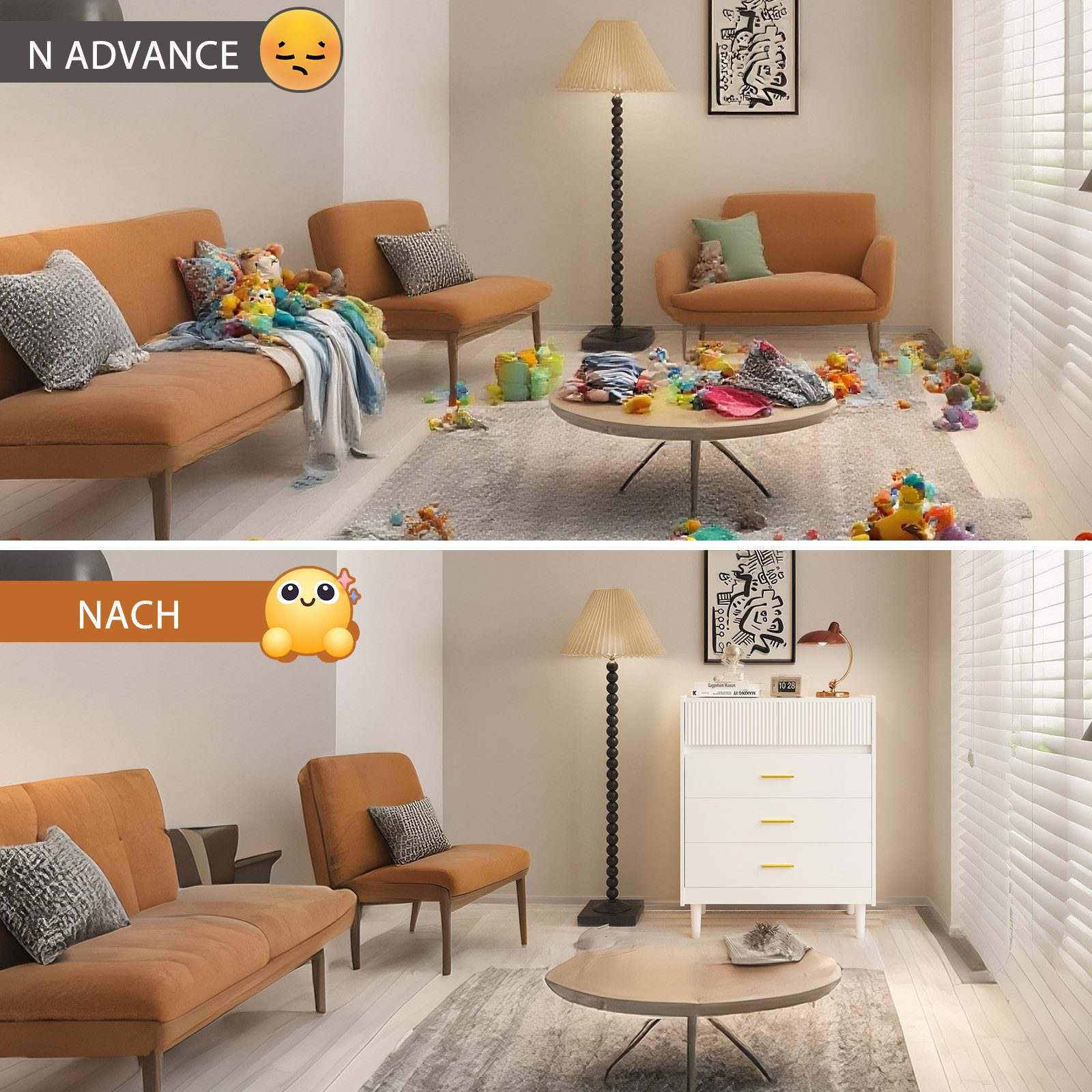 HOMAVO Kommode DG2 mit 5 Schubladen für Wohnzimmer Schlafzimmer modern & geräumig, FSC®, viel Stauraum, pflegeleicht-74 × 40 × 90 cm (B × T × H)