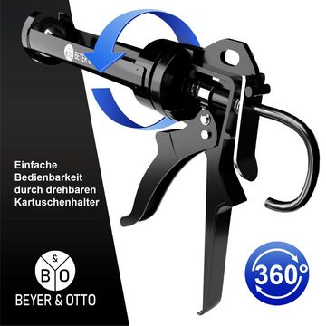 Beyer&Otto Kartuschenpistole Kartuschenpresse Metall Silikonpistole mit 25:1 Übersetzung