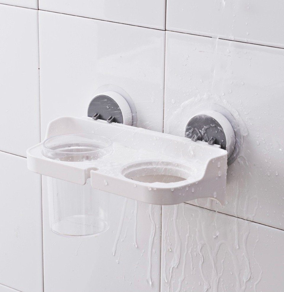 Creliv Haartrocknerhalter Fönhalter ohne Bohren–Haartrocknerhalter+Becher, WC-Deckelheber GRATIS – Bild 5 von 5