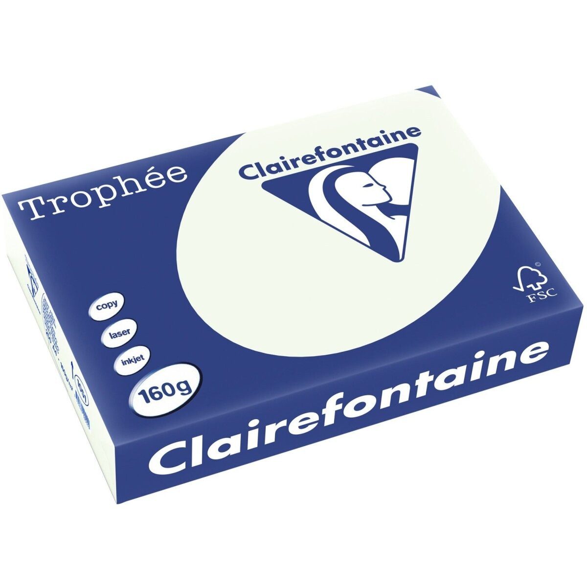 CLAIREFONTAINE Kopierpapier Kopierpapier Trophee A4 160g/qm VE=250 Blatt blaßgrün