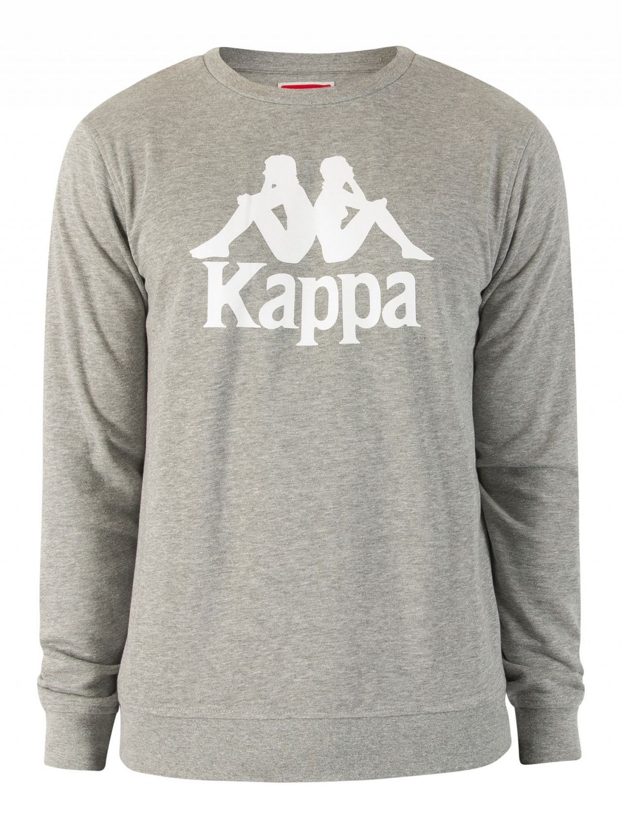 Kappa Langarmshirt Authentic Logo mit Grau Zemin Longsleeve