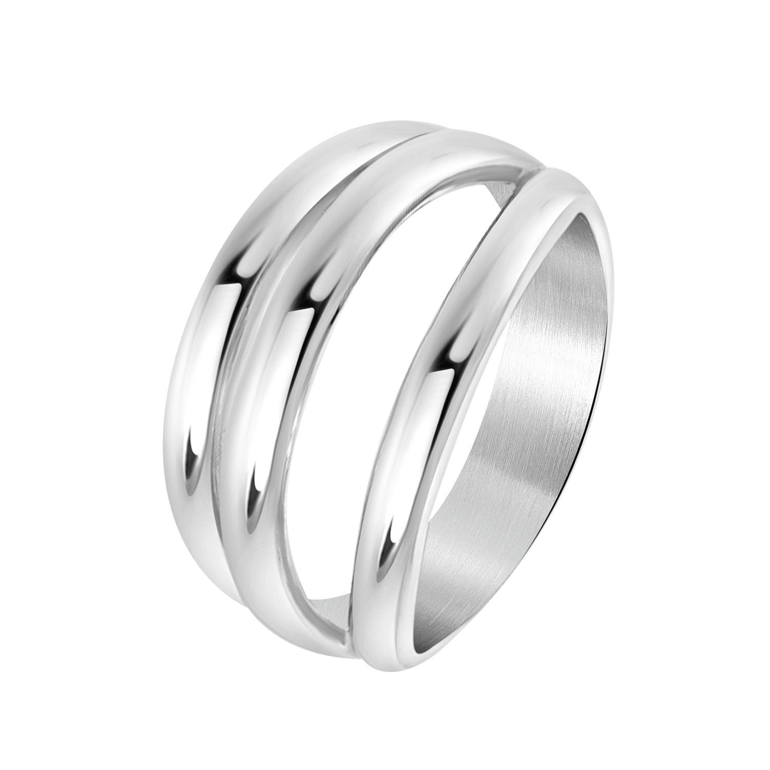 Fingerring Ring - Stahl - Silber - Damen