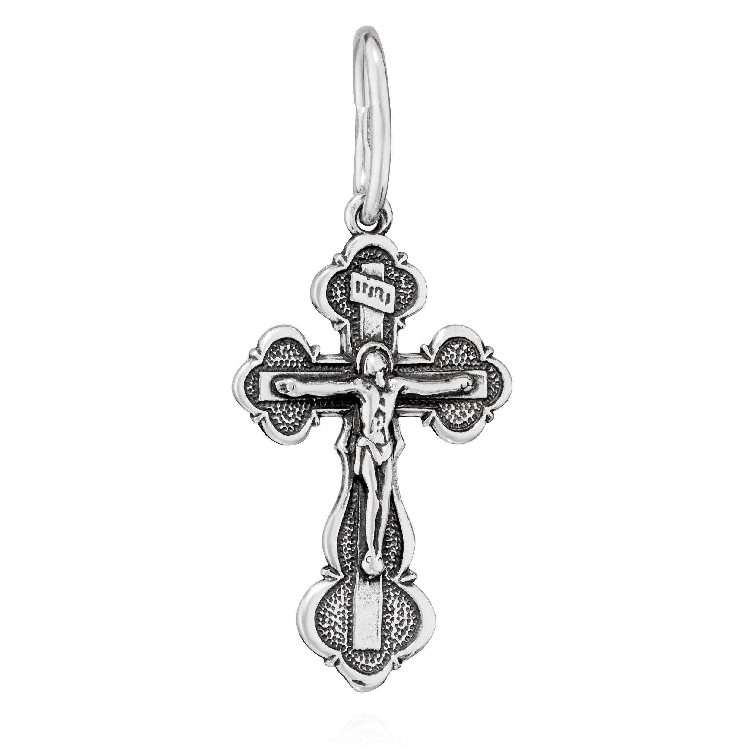 NKlaus Kreuzanhänger Silber K Anhänger Kreuz 925 K04 Orthodoxe Sterling