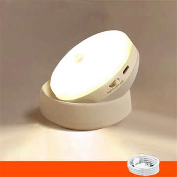 Bifurcation LED Nachtlicht LED-Nachtlicht, USB-Aufladung, Bewegungsmelder, rund