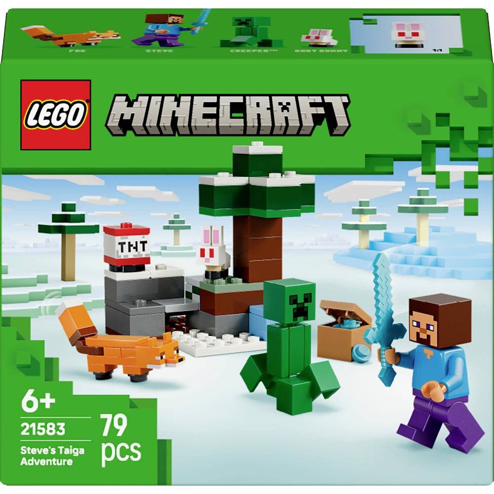 LEGO® 21583 LEGO® MINECRAFT Steves Abenteuer in der Taiga (21583) Konstruktionsspielsteine