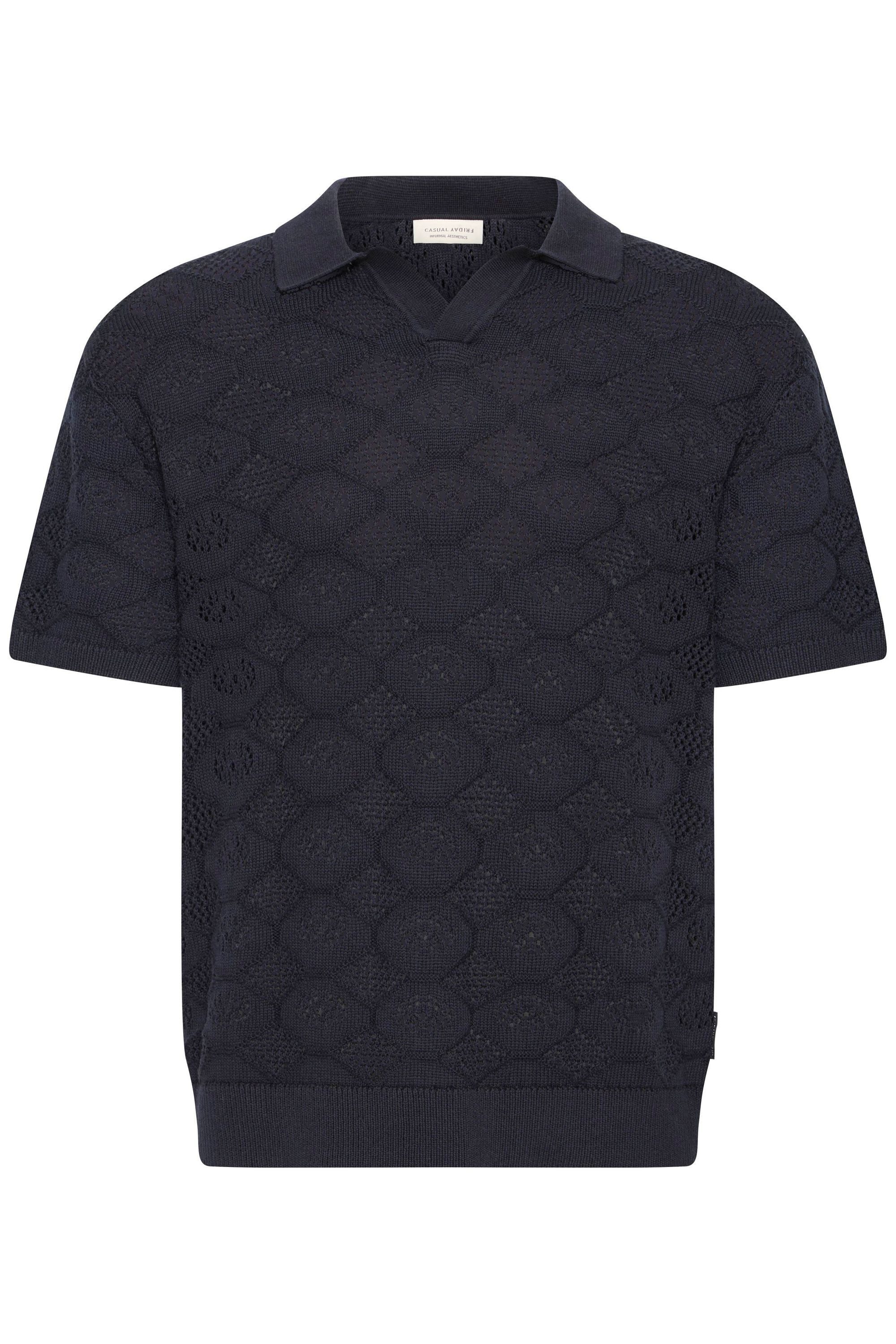 Casual Friday Poloshirt CFAngvig Poloshirt Lochstruktur