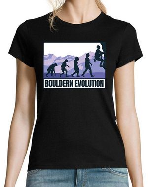 Youth Designz T-Shirt Evolution Bouldern Damen Shirt mit trendigem Frontprint