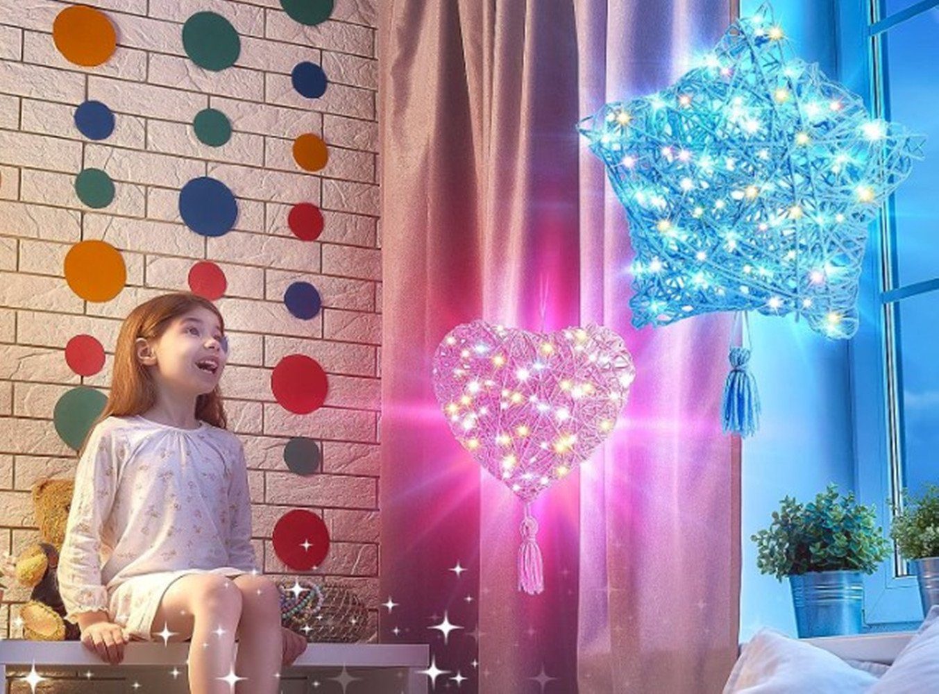 XDOVET Bastelset, Jahre Bastelsets String für Kreativset Kinder Mädchen,6-12 DIY-Laternen-Kunst- LED, Kit Basteln Spielzeug,mit Art und Geschenkideen 3D