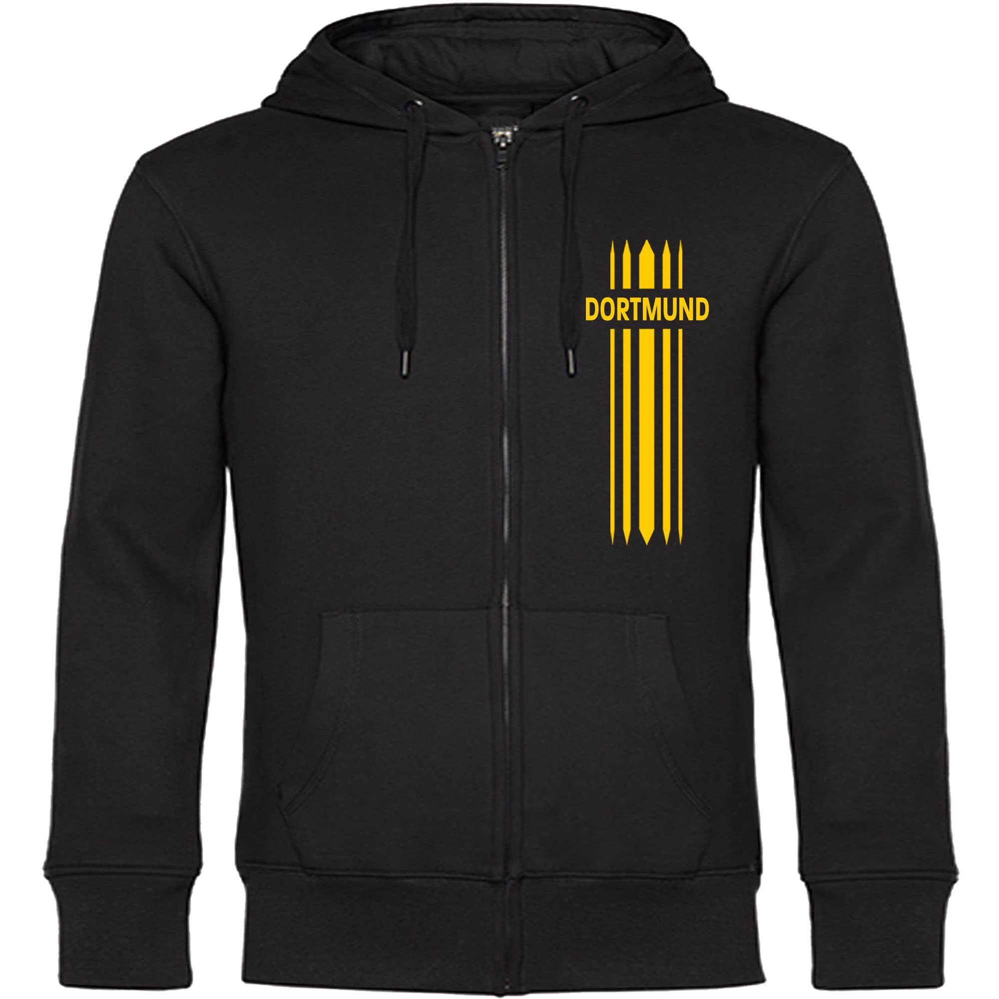 multifanshop Kapuzensweatjacke Dortmund - Streifen - Sweat günstig online kaufen