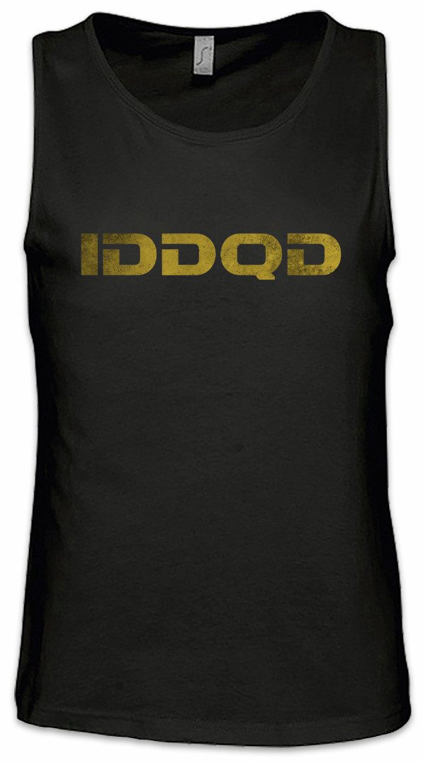Tanktop IDDQD Ärmelloses T-Shirt Fun Nerd Geek Sysadmin Coder Analyst IT Cheat