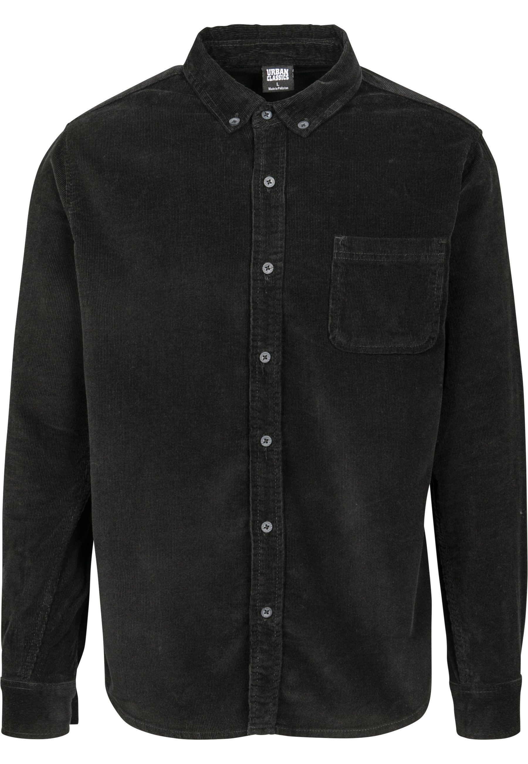 URBAN CLASSICS Langarmhemd Urban Classics Herren Corduroy Shirt (1-tlg)