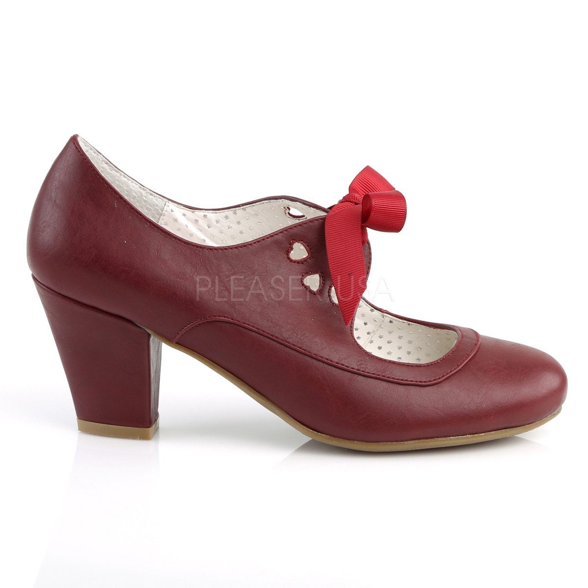 Pin Up Couture Retro Pumps High-Heel-Pumps - Burgundrot WIGGLE-32
