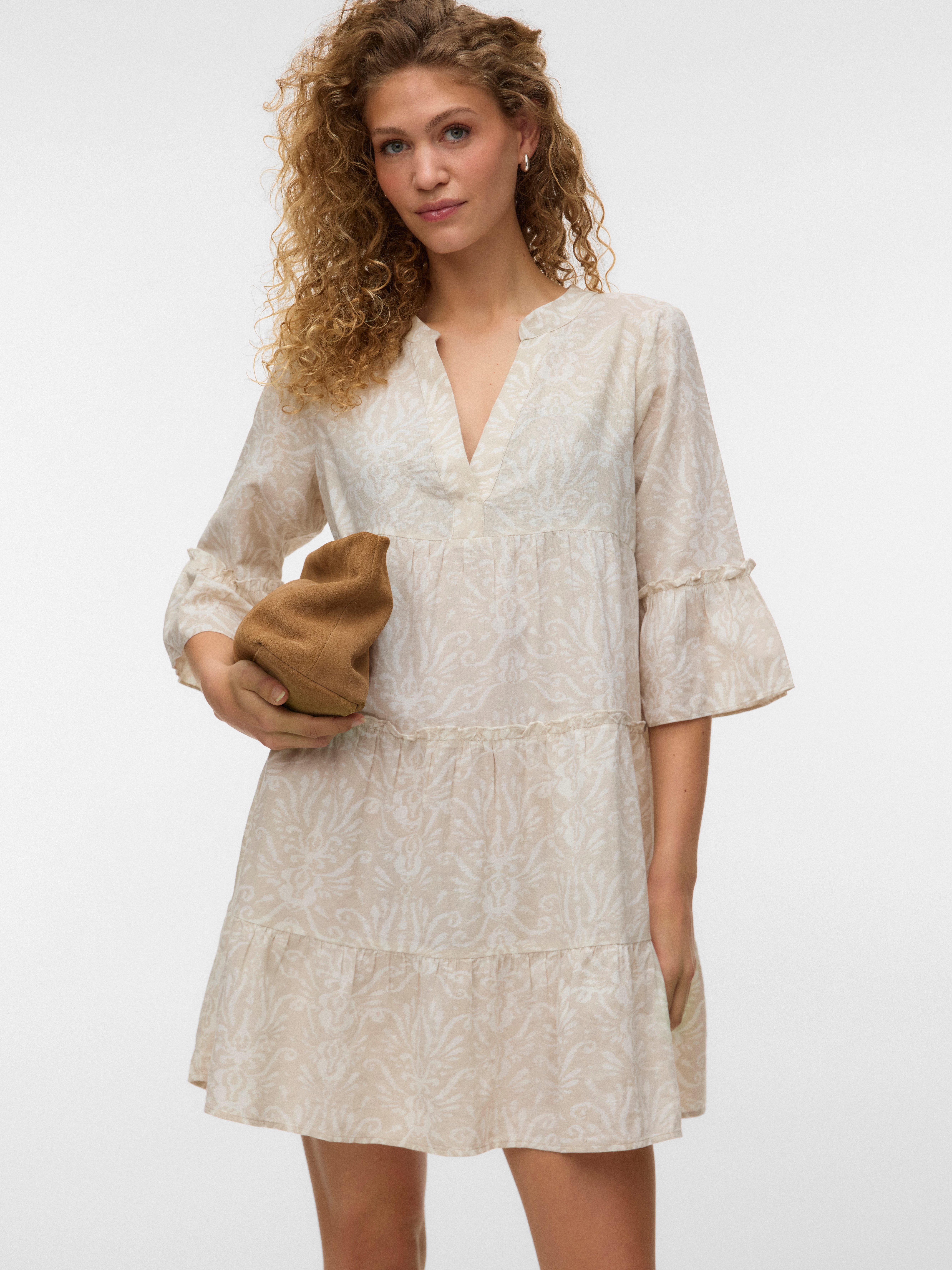 Vero Moda Tunikakleid VMDICTHE 3/4 TUNIC EXP Baumwolle, loose fit