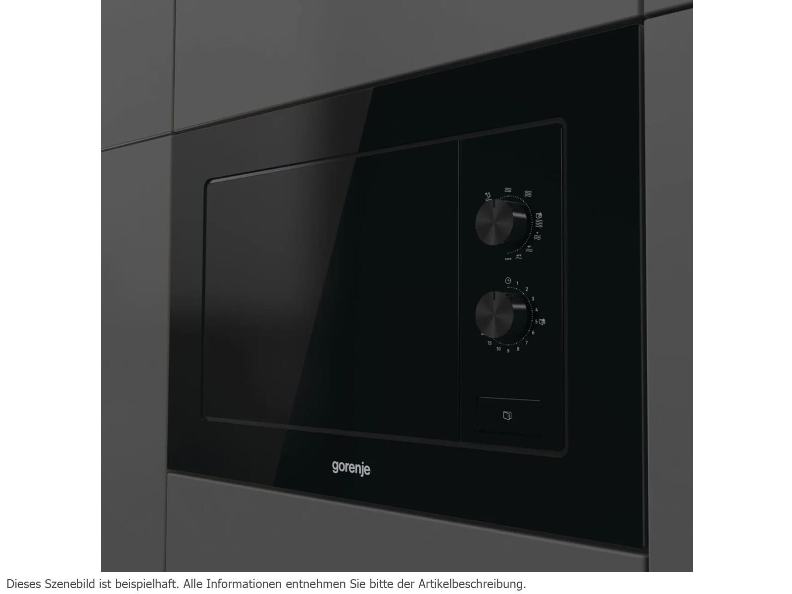GORENJE Einbau-Mikrowelle, Grill, Mikrowelle, echte Glasfront, Einfache Handhabung in schickem Design