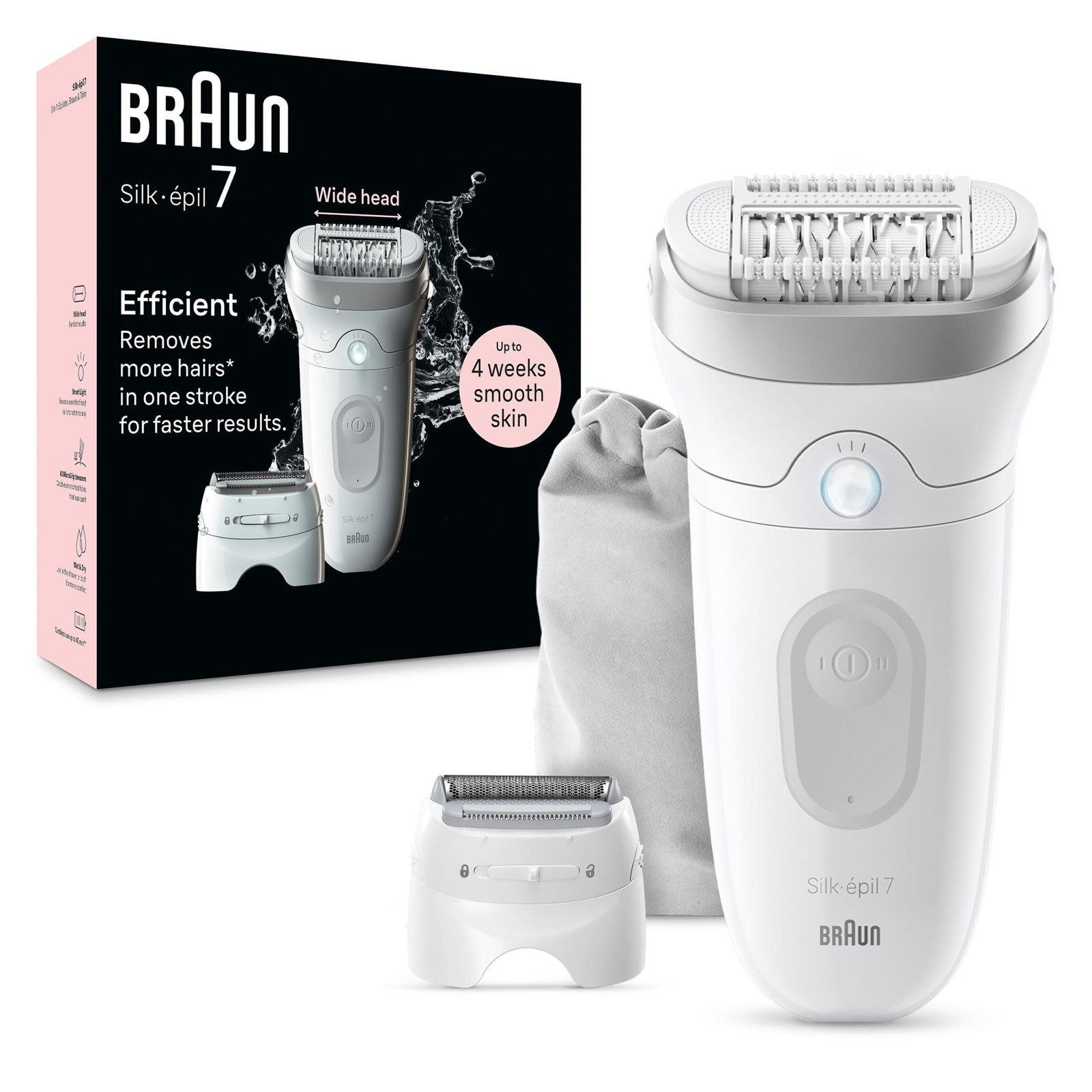 Braun Эпиляторы Silk-épil 7 7-041, Sanfte Haarentfernung, Komfortable Epilation. Wet & Dry-Anwendung