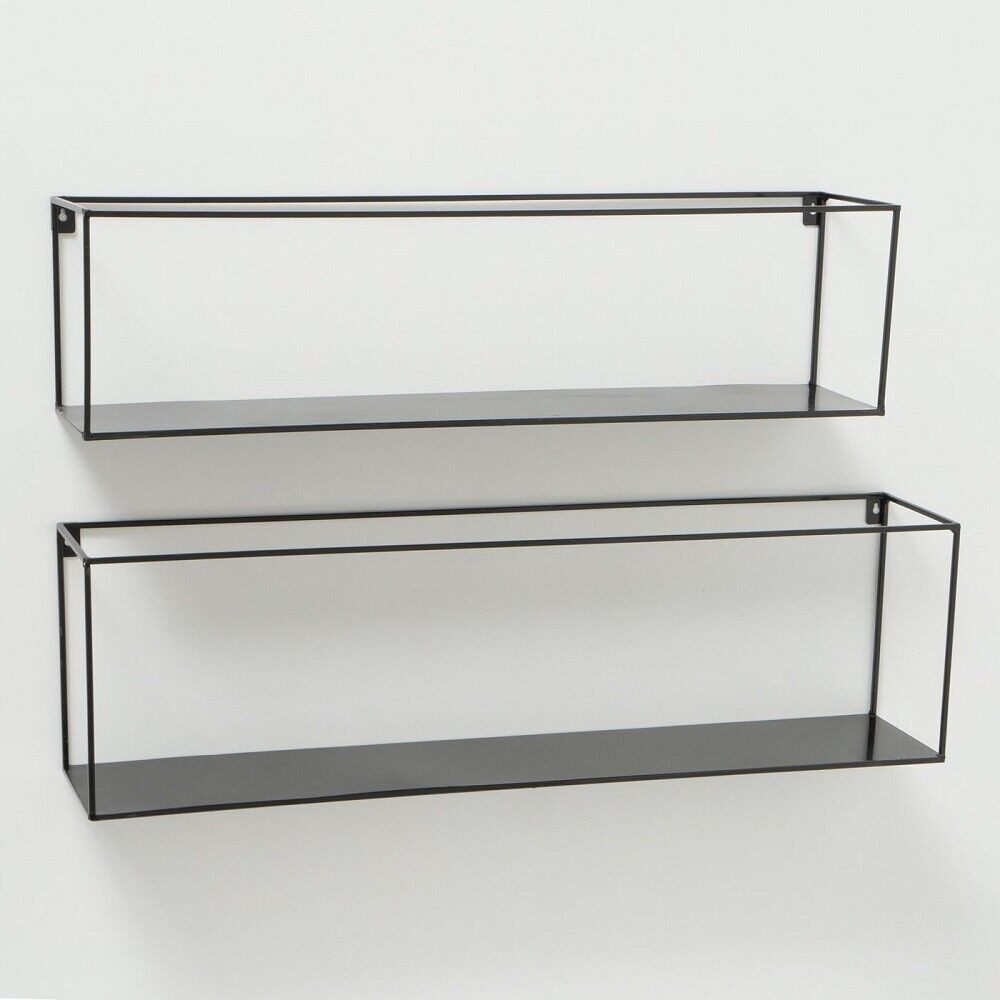 BOLTZE GRUPPE GmbH Hängeregal Eisenregal Regal Franco, 2 tlg. schwarz, 2er Set