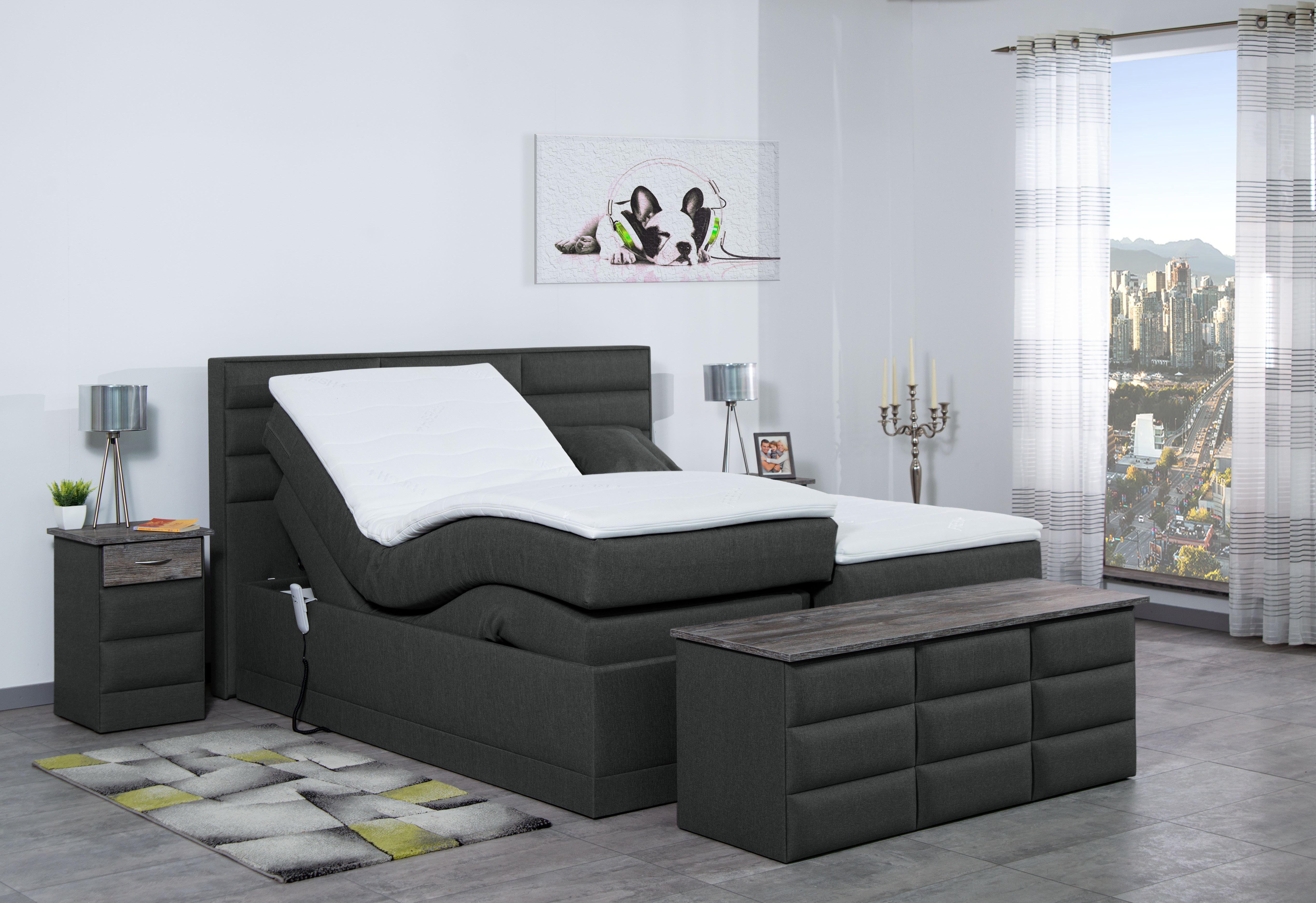 Meisterbetten Boxspringbett Pino (mit Motor, 7-Zonen günstig online kaufen