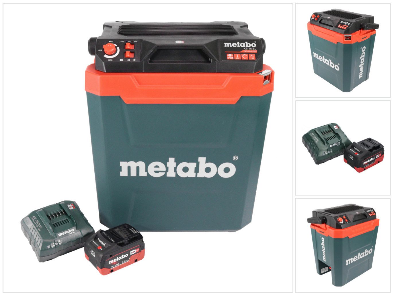 metabo Kühlbox KB 18 BL Akku Kühlbox 18 V mit Warmhaltefunktion 28 l Brushless + 1x