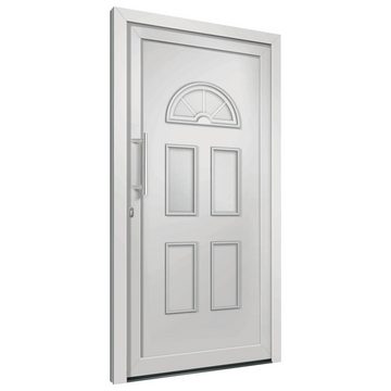 vidaXL Haustür Haustür Weiß 110x210 cm Eingangstür Außentür Nebeneingangstür
