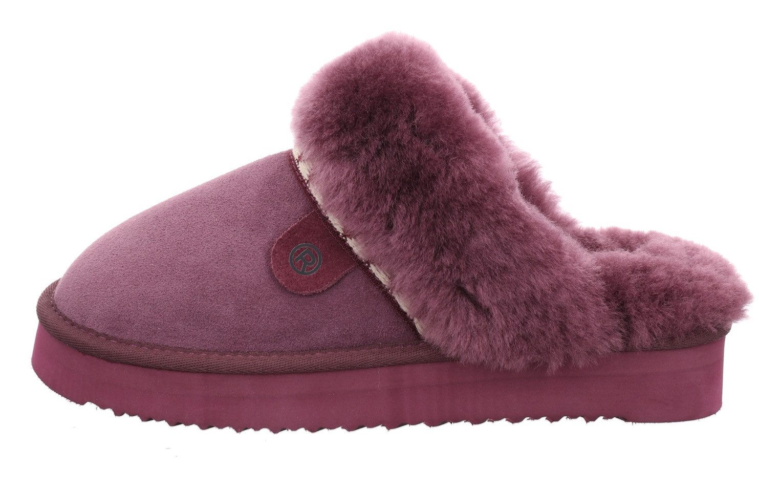 Rohde GENOVA Pantoffel Hausschuh, Clog mit Lammwolle und Plateasohle