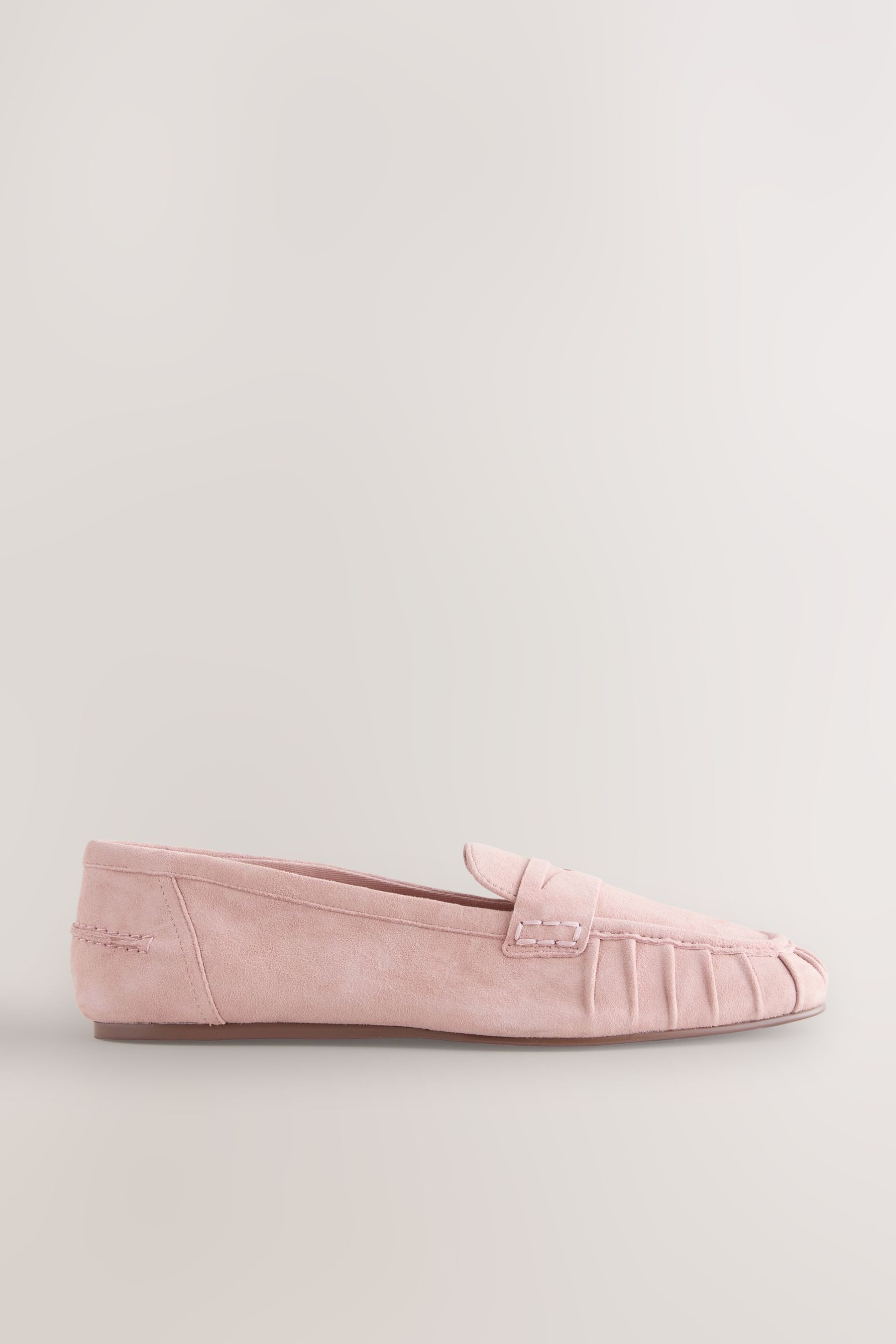 Next Forever Comfort gerafffte Loafer aus Veloursleder Loafer (1-tlg) günstig online kaufen