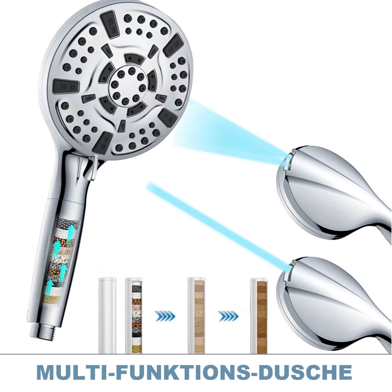 Refttenw Handbrause Handbrause mit Filter, Regendusche, günstig online kaufen