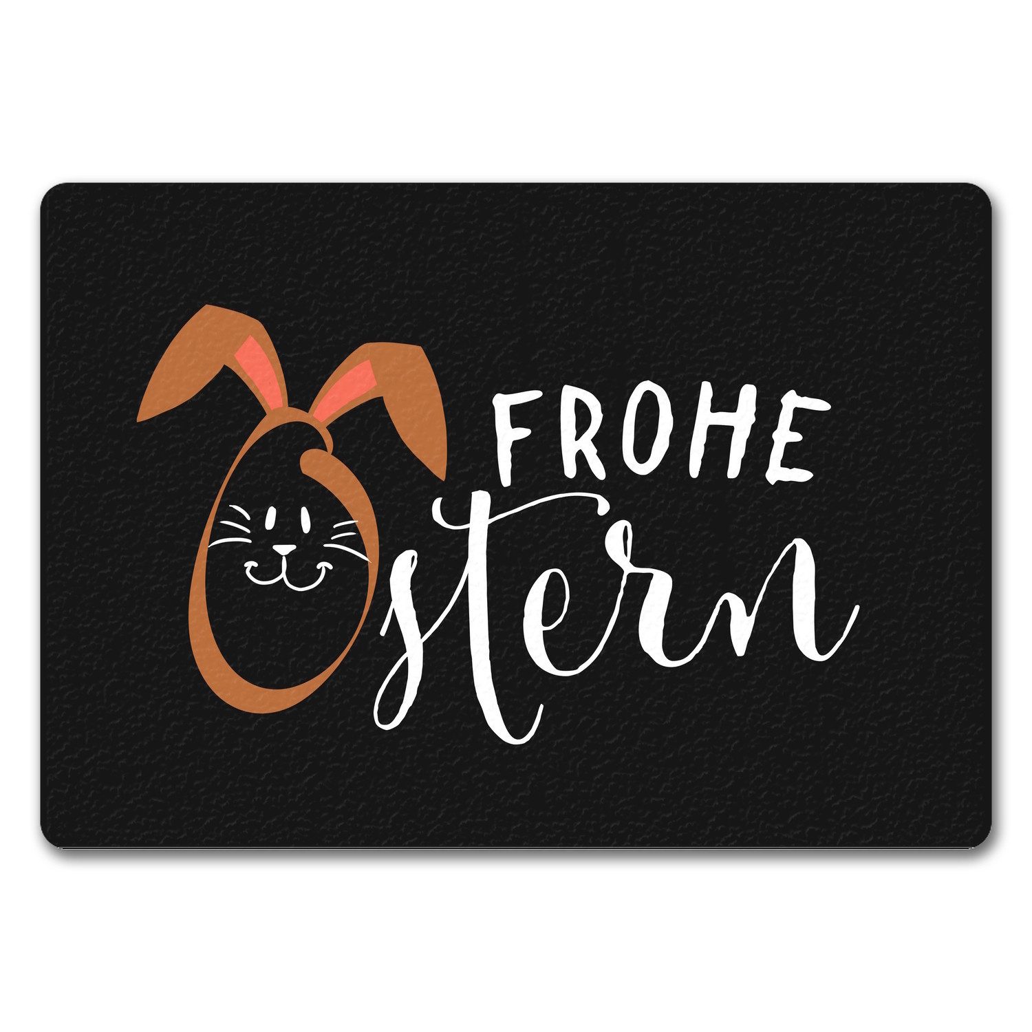 speecheese Fußmatte Frohe Ostern Fußmatte in 35x50 cm ohne Rand mit niedlichem Osterhasen
