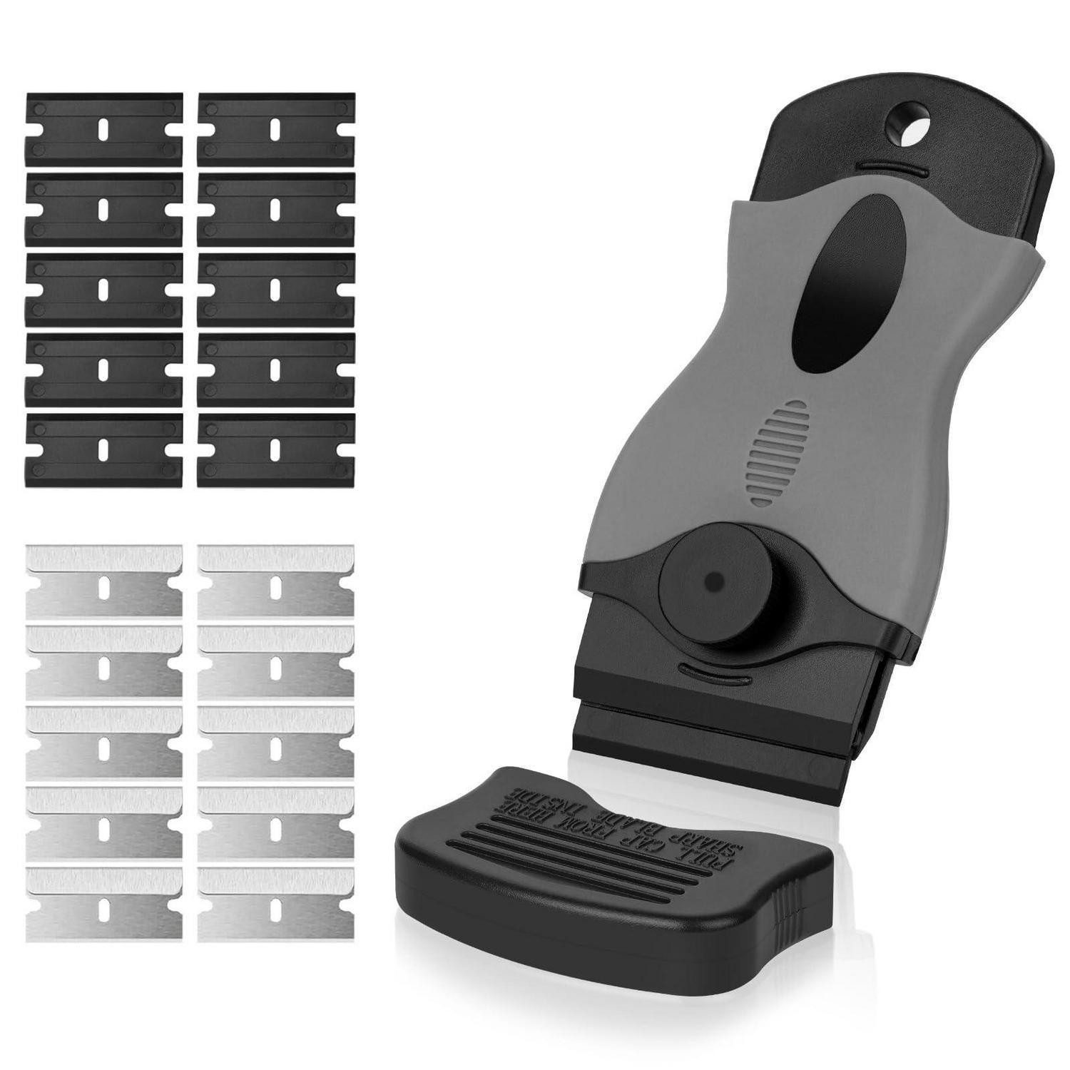 LuxusKollektion Universalspachtel Küchenschaber Set, 20 Klingen, Schwarz Kurz (1-St)
