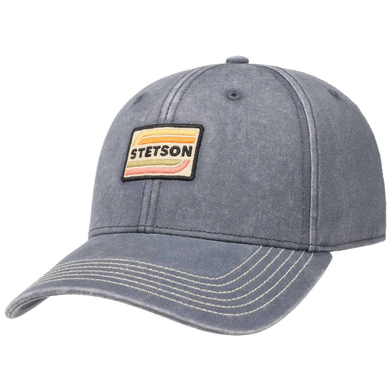 Stetson Baseball Cap (1-St) Basecap Metallschnalle grau