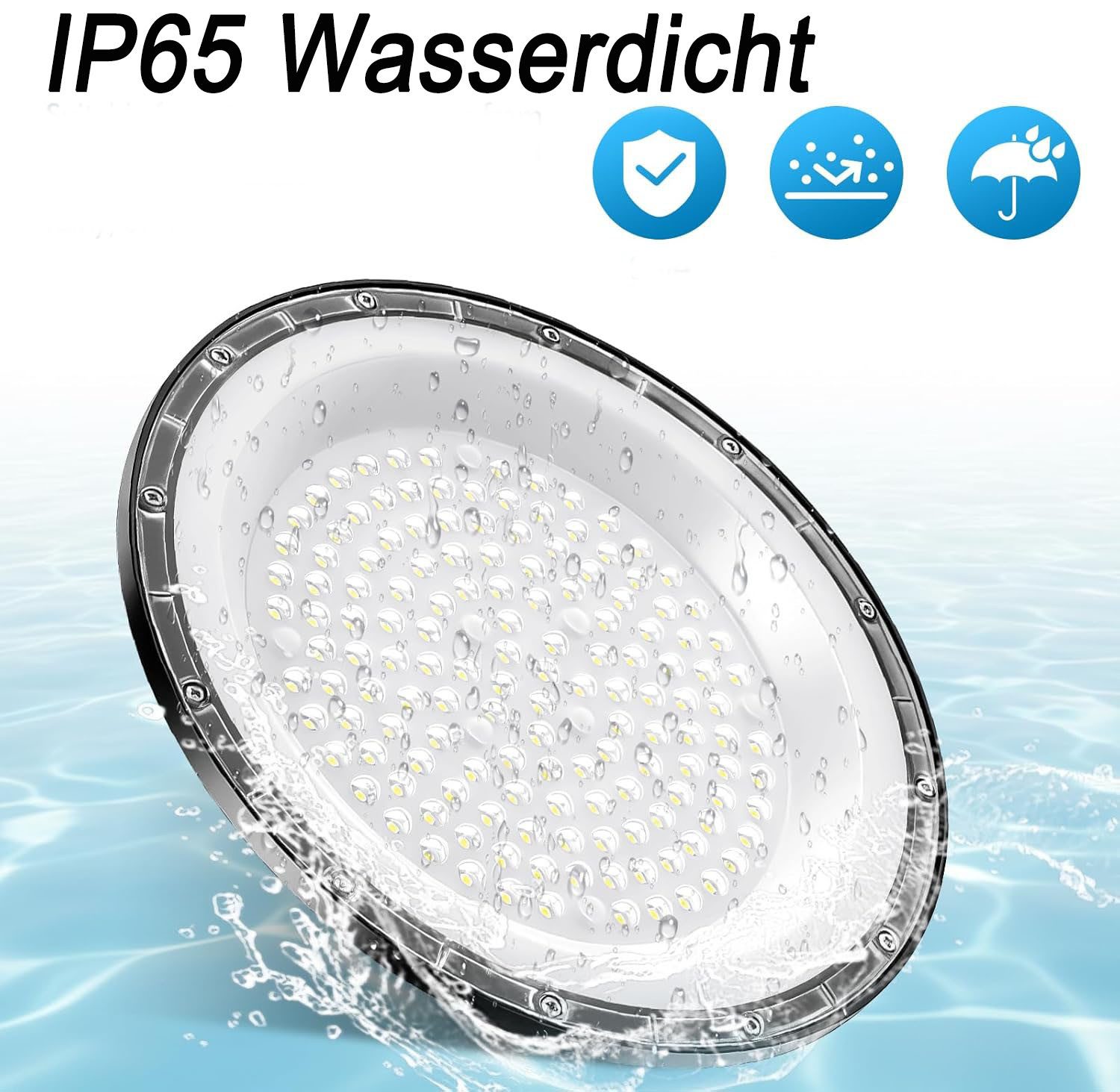 oyajia Deckenleuchte 200W LED Werkstatt Deckenleuchte 20000lm Superhelle UFO-Industrielampe, LED fest integriert, ‎Kaltweiß, 7000K LED-Strahler für Fabriken, Garagen, Lagerhallen, Baustelle