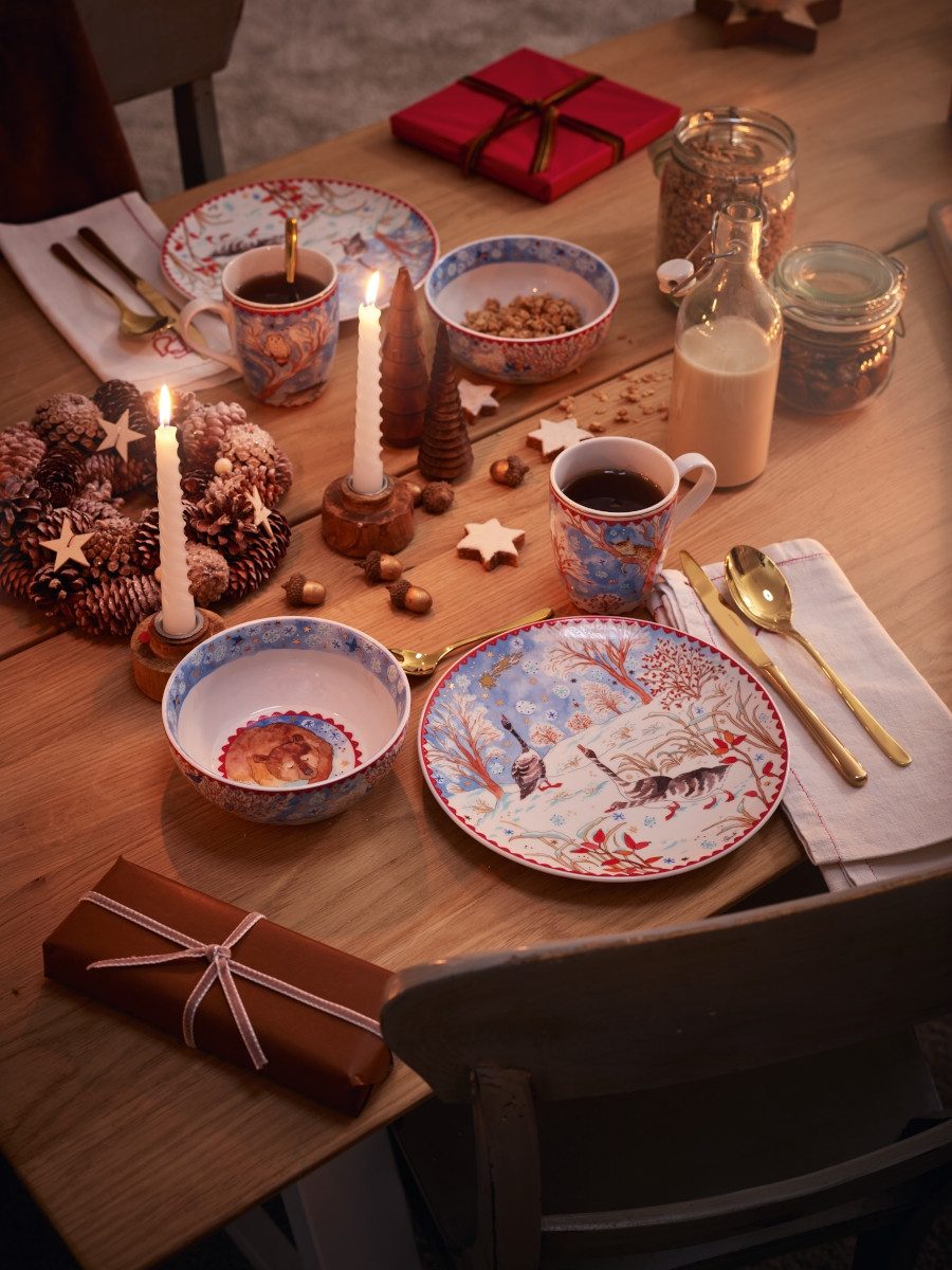 Hutschenreuther Cappuccinotasse Sammelserie 2022 Cappuccinota. 2-tlg. Weihnachtsa., Porzellan