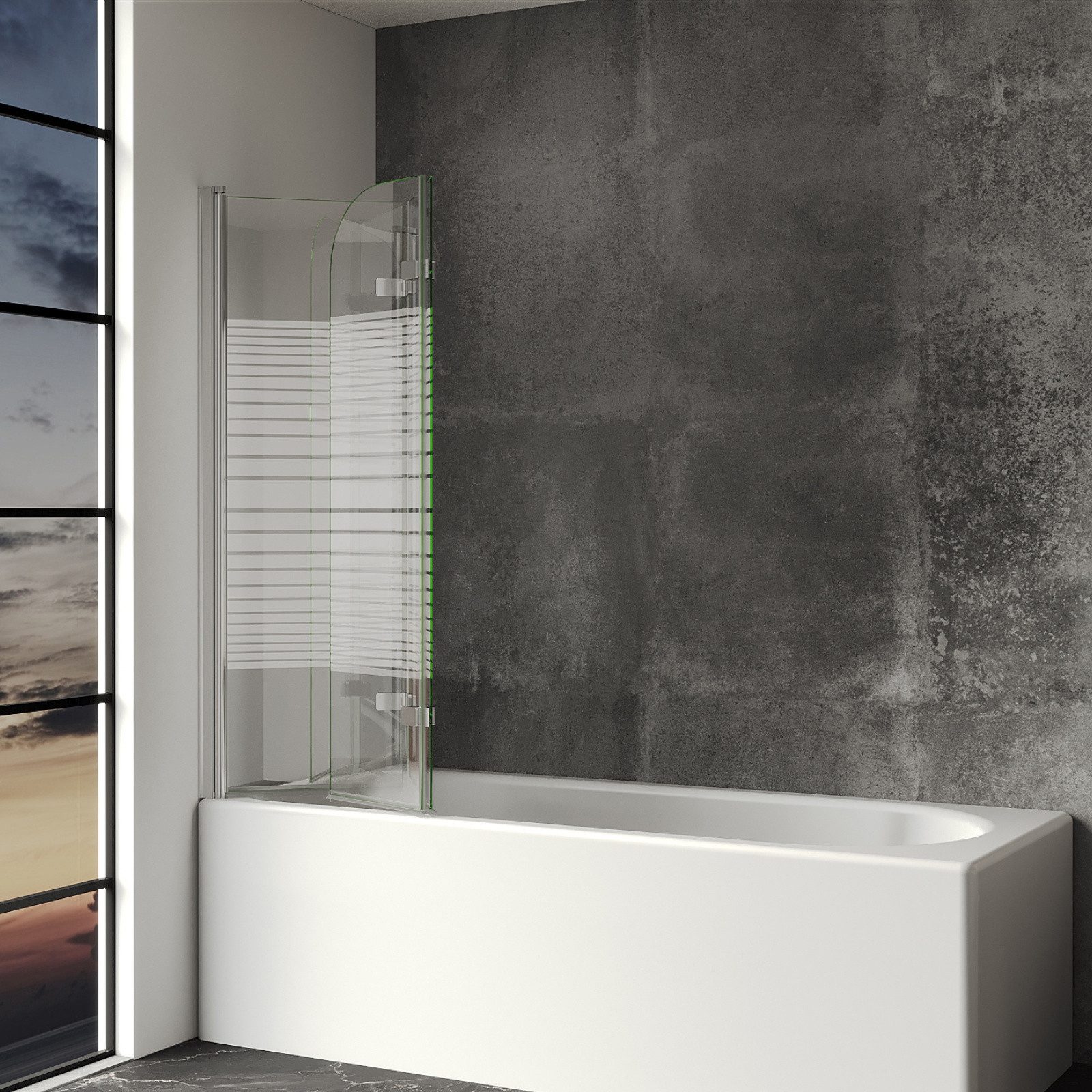 IMPTS Badewannenaufsatz Duschwand für Badewanne Badewannenfaltwand günstig online kaufen