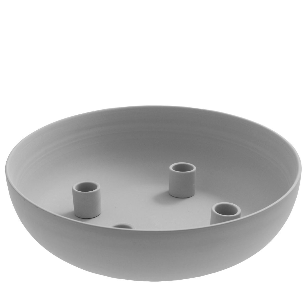 Storefactory Scandinavia Kerzenständer Kerzenständer GRANHOLMEN XXL 4er hellgrau, Ø29x8cm