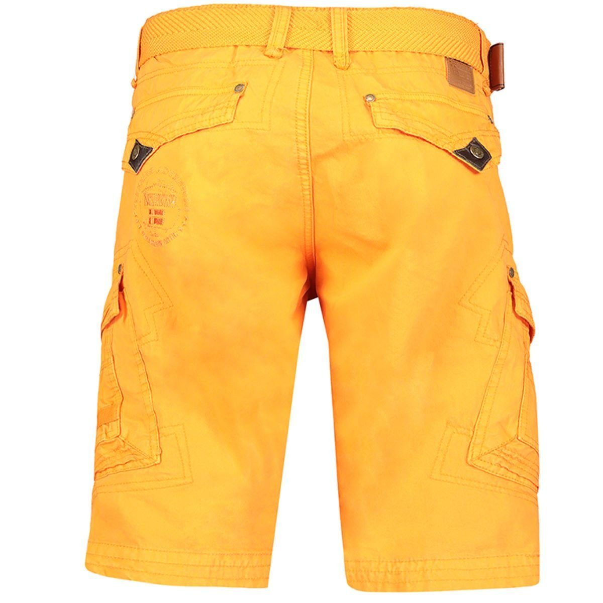 (1-tlg) kurze ORANGE Herren Hose Gürtel mit BRPEANUT Basic Norway Cargoshorts Geographical