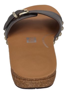 Fitflop iQUSHION ADJUSTABLE BUCKLE LEATHER SLIDERS Zehentrenner Chocolate