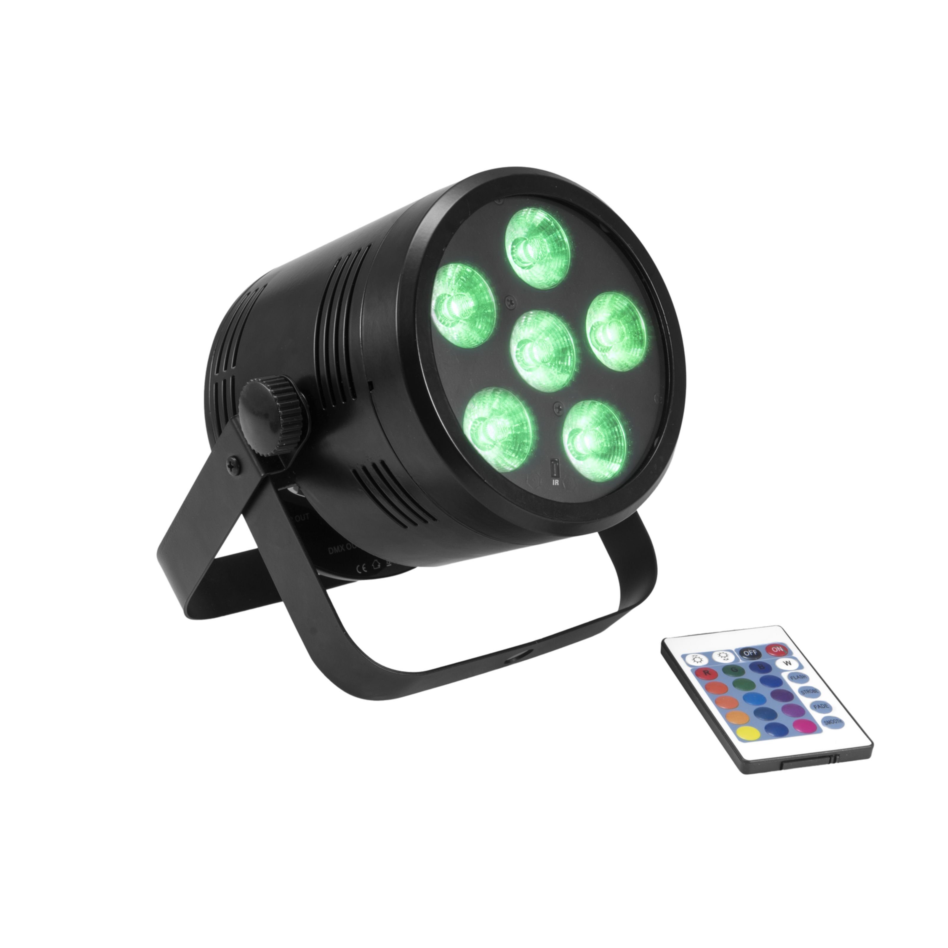 EUROLITE LED Discolicht, AKKU PAR 6 QCL - Akkubetriebener LED Scheinwerfer